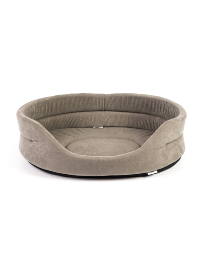 FERA Pat oval pentru caini, gri XL 75 x 62 x 22 cm