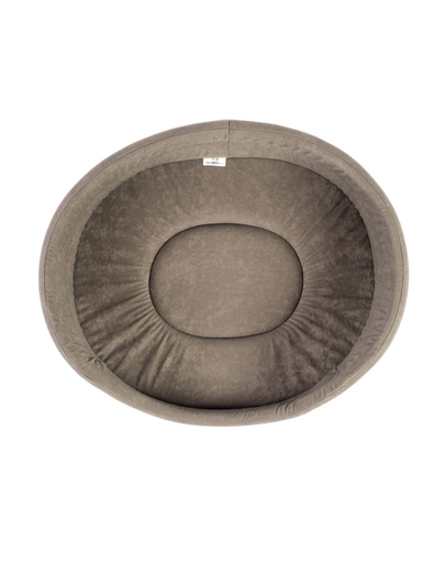 FERA Pat oval pentru caini, gri XL 75 x 62 x 22 cm