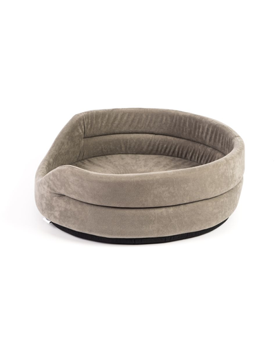 FERA Pat oval pentru caini, gri S 53 x 44 x 16 cm