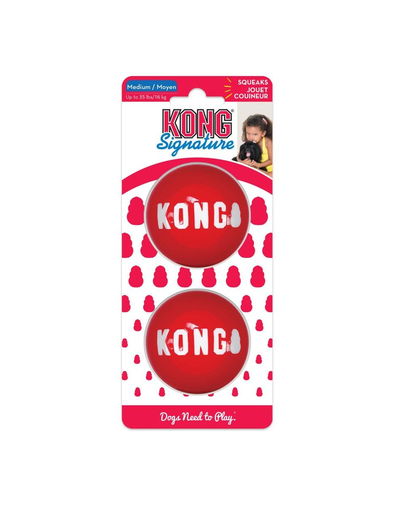 KONG Signature Ball M 2 buc minge pentru caini