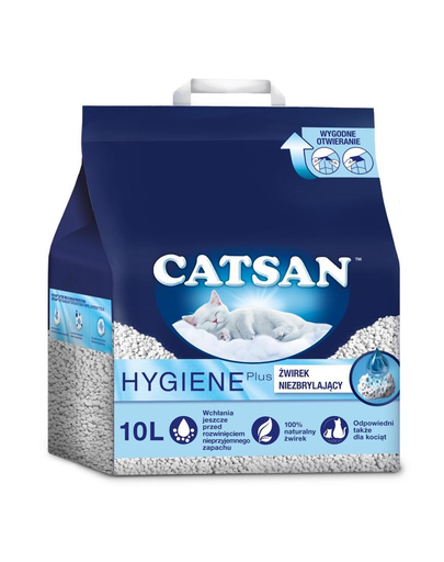 CATSAN Hygiene Plus nisip pentru litiera pisicilor 10L