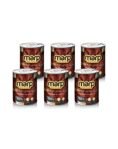 MARP Wild Boar Hrana umeda pentru caini adulti, set cu mistret 6 x 400 g