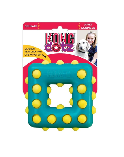 KONG Dotz Square S Jucarie dentitie pentru caini