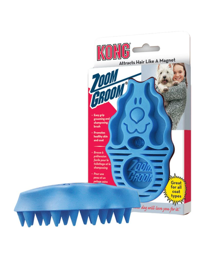 KONG ZoomGroom Boysenberry perie pentru colectarea parului cazut si pieptanare L