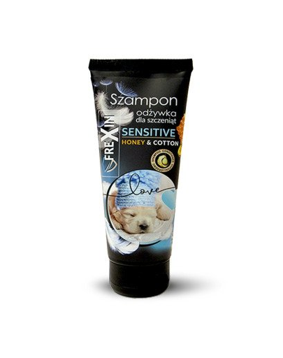 FREXIN Sensitive Sampon cu balsam pentru catelusi , miere si bumbac 220 g