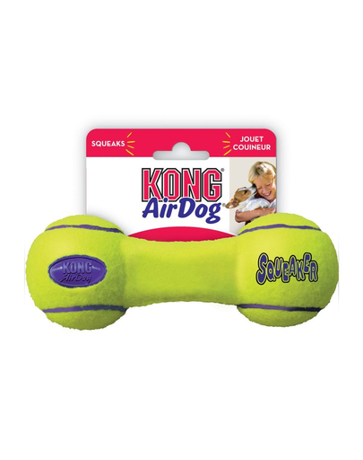 KONG Airdog Squeaker Dumbbell M jucarie dentitie pentru caini