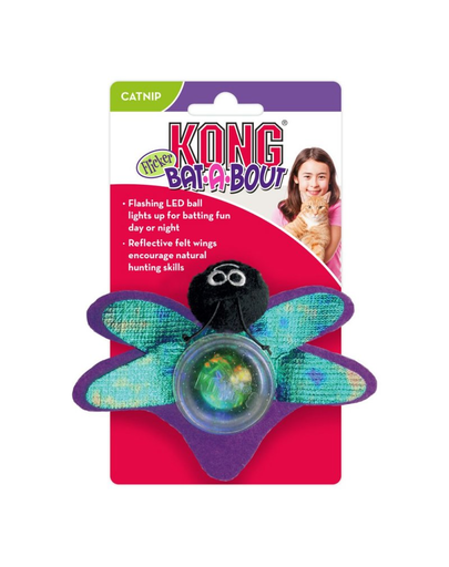 KONG Cat Bat-A-Bout Flicker Firefly jucarie stralucitoare pentru pisici