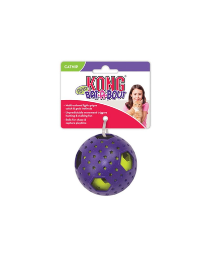 KONG Bat-A-Bout Flicker Disco minge stralucitoare pentru pisoi si pisici
