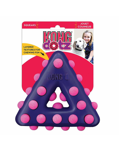 KONG Dotz Triangle Trójkąt L jucarie pentru caini masarea gingiilor