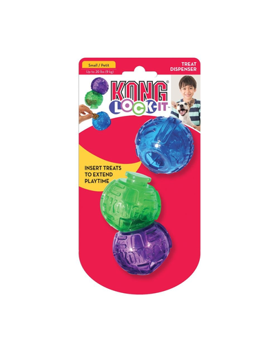 KONG Lock-It 3-pk S puzzle jucarie pentru caini
