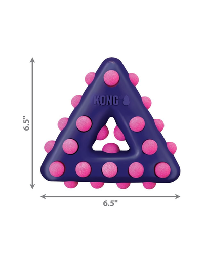 KONG Dotz Triangle Trójkąt L jucarie pentru caini masarea gingiilor