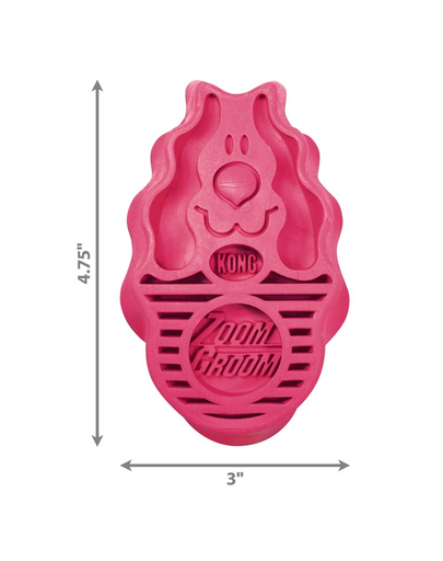 KONG ZoomGroom Raspberry perie pentru colectarea părului și periere L