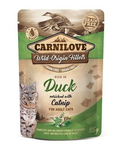 CARNILOVE Cat Duck&Catnip 24 x 85 g hrana umeda pentru pisici, rata si iarba pisicii (catnip)