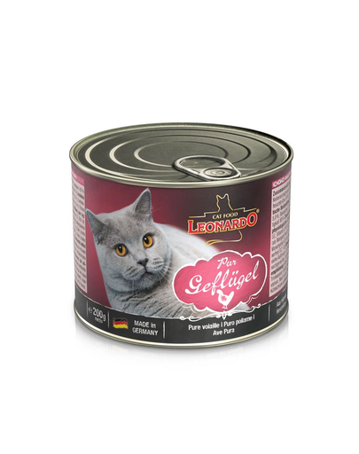 LEONARDO Quality Selection hrana umeda pentru pisici, cu pasare de curte 6 x 200 g