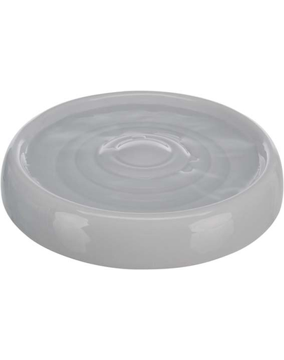 TRIXIE Bol ceramic pentru pisici, pentru apa 0,2L/diam.18cm, gri