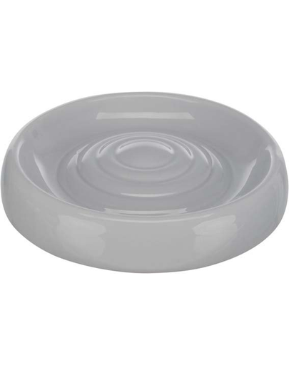 TRIXIE Bol ceramic pentru pisici, pentru apa 0,2L/diam.18cm, gri