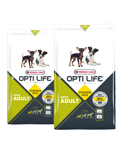 VERSELE-LAGA Opti Life Adult Mini hrana uscata caini adulti de talie mica 15 kg (2 x 7,5 kg)