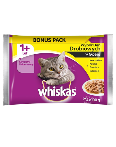 WHISKAS Specialități pasăre în sos 52 x 85 g