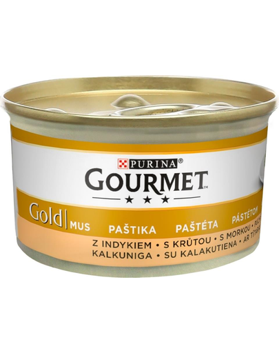 GOURMET Gold Mus hrana umeda pentru pisici, cu curcan 24 x 85g