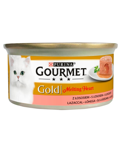 GOURMET Gold Melting Heart hrana umeda pentru pisici, cu somon 24 x 85g