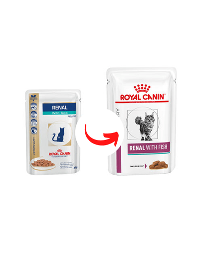 ROYAL CANIN Renal Feline cu ton 12 x 85 g hrana umeda dietetica pentru pisici cu insuficienta renala cronica