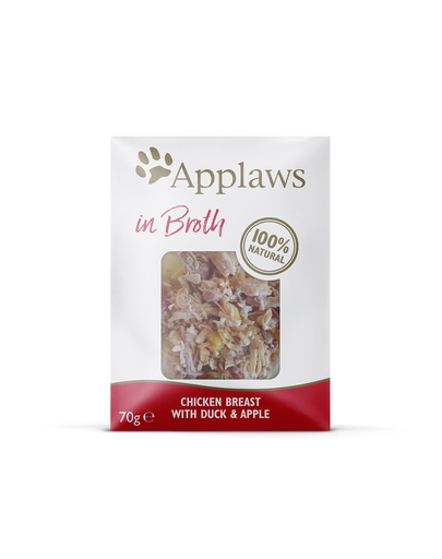 APPLAWS Pouch hrana umeda pisici, pui, rata si mar in bulion 70 g