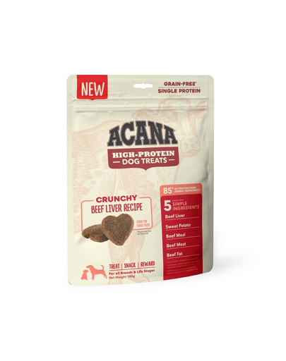 ACANA High protein crunchy treats 100 g recompense cu ficat de vita, pentru caini