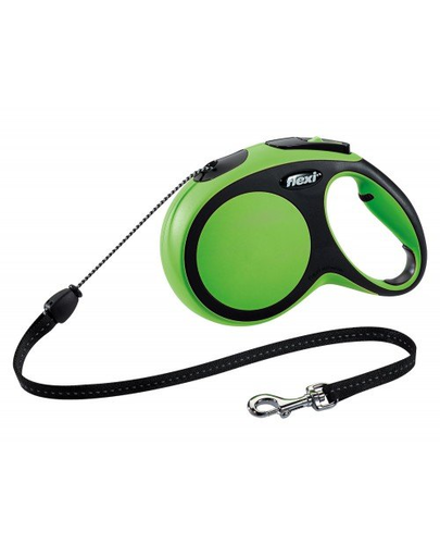 FLEXI Lesa pentru caini cu snur New Comfort M/20kg Cord 8 M verde