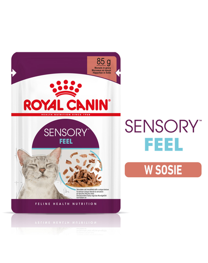 ROYAL CANIN Sensory Feel Gravy hrana umeda pentru pisici, in sos 12 x 85 g