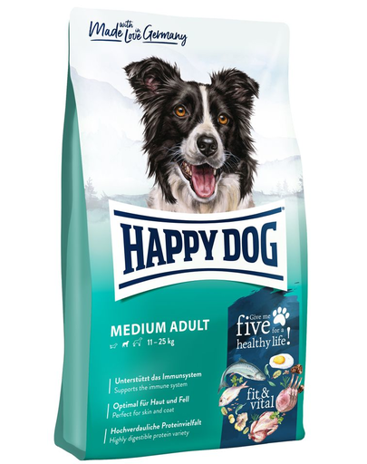 HAPPY DOG Supreme Fit&Vital Medium Adult hrana uscata caini adulti de talie medie 4 kg