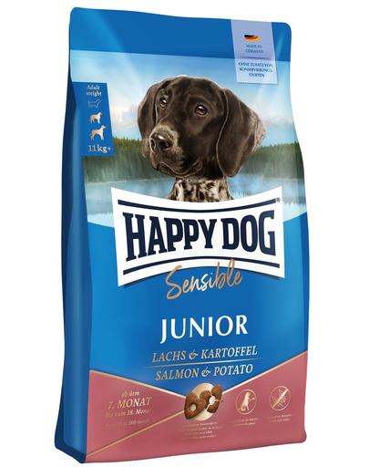 HAPPY DOG Sensible Junior Lachs Hrana uscata pentru caini junior cu sensibilitati 10 kg