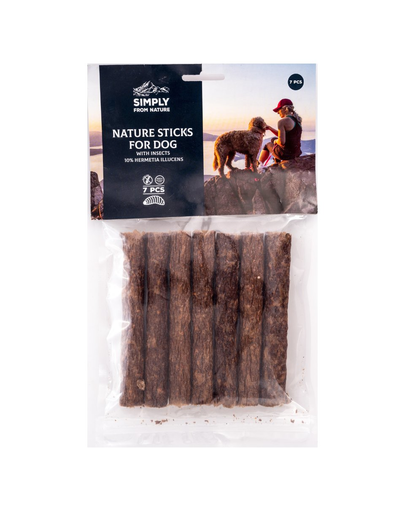 SIMPLY FROM NATURE Sticks recompense pentru caini, cu insecte 7 buc.