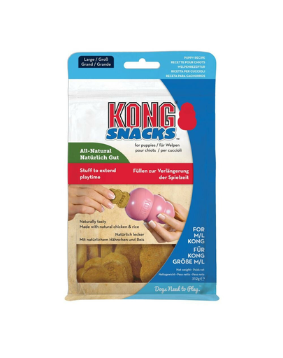 KONG Snacks Puppy Biscuiti cu aroma pui si orez pentru catelusi 320 g
