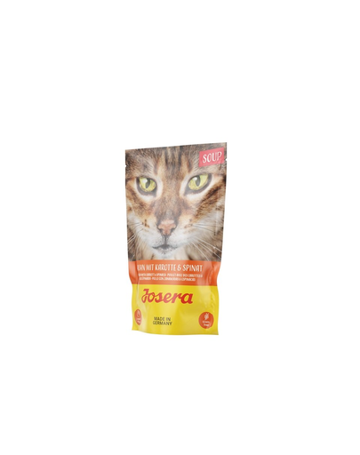 JOSERA Soup hrana umeda pentru pisici, pui cu morcov si spanac 16 x 70 g