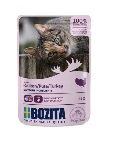 BOZITA Turkey Hrana umeda pentru pisici, curcan in sos 85 g