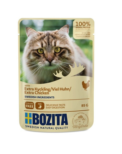 BOZITA Extra Chicken Hrana umeda pentru pisci adulte, cu pui in sos 85 g