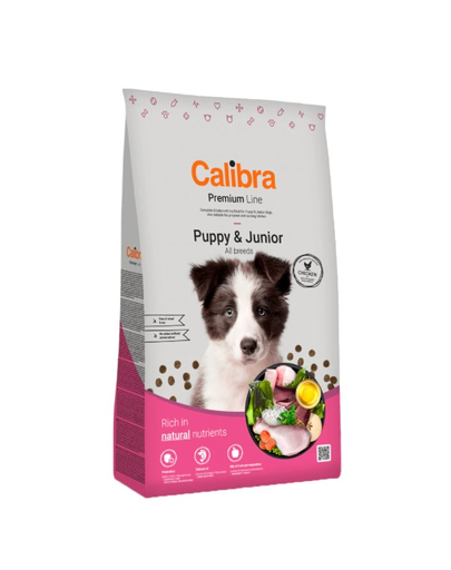 CALIBRA Dog Premium Line Puppy&Junior hrana uscata completa pentru caini juniori si caini tineri 12 kg