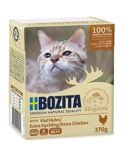 BOZITA Hrana umeda pentru pisici adulte, cu pui in jeleu 370 g
