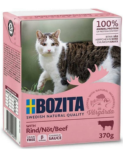 BOZITA Hrana umeda pentru pisici adulte, cu vita in jeleu 370 g