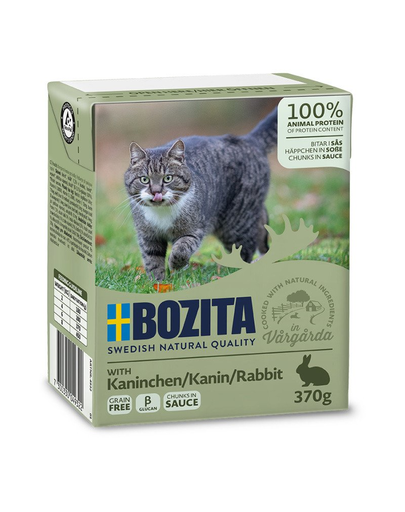 BOZITA Hrana umeda pentru pisici adulte, cu pui si iepure 370 g