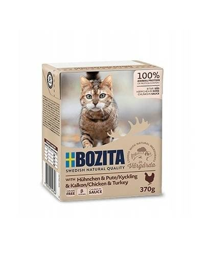 BOZITA Hrana umeda pentru pisici adulte, cu pui si curcan 370 g