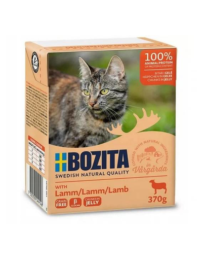 BOZITA Hrana umeda pentru pisici adulte, cu miel in jeleu 370 g