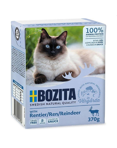 BOZITA  Hrana umeda pentru pisici, cu ren in sos 370 g