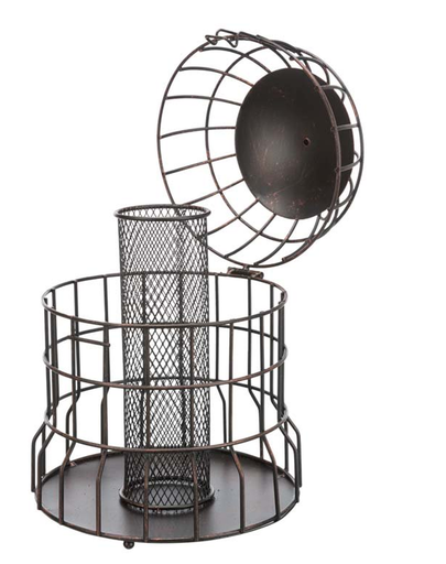 TRIXIE Hranitor pasari, cu plasa de protectie metal 820 ml / 20 cm