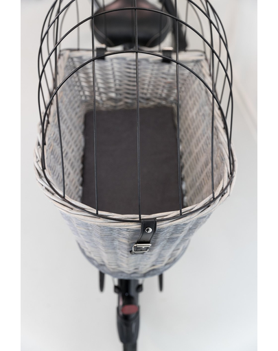 TRIXIE Coș pentru biciclete cu grătar 35 × 49 × 55 cm gri