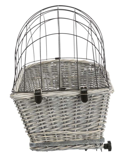 TRIXIE Coș pentru biciclete cu grătar 35 × 49 × 55 cm gri