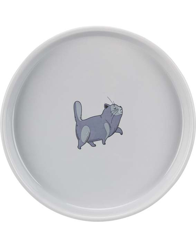 TRIXIE Castron ceramic pentru pisici 0,6L/diam.23cm, gri