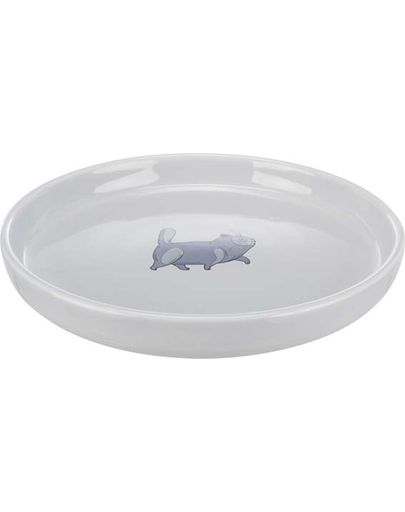 TRIXIE Castron ceramic pentru pisici 0,6L/diam.23cm, gri