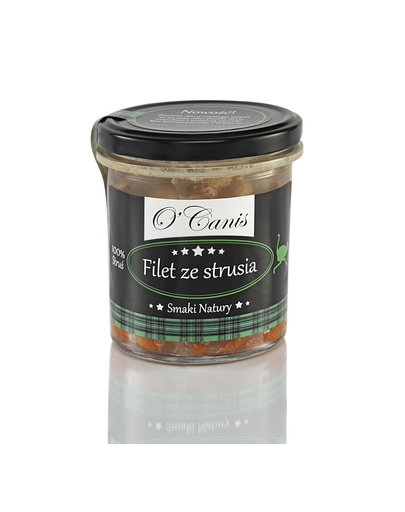 O'CANIS DE LUX cu carne de struț în aspic 300 g