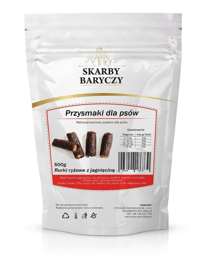 SKARBY BARYCZY Recompense prajituri de orez cu miel pentru caini de toate rasele 500g